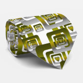 Activate My Heart Pattern Silver Krawatte (Gerollt)