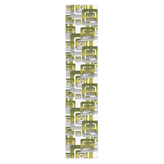 Activate My Heart Pattern Silver Kurzer Tischläufer (Vorderseite)