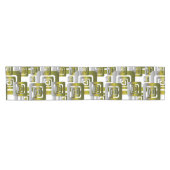 Activate My Heart Pattern Silver Kurzer Tischläufer (Horizontal)