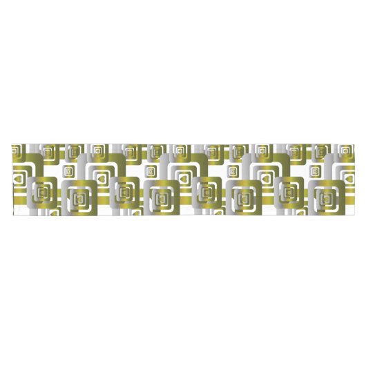 Activate My Heart Pattern Silver Kurzer Tischläufer (Horizontal)