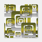 Activate My Heart Pattern Silver Magnet (Vorne)