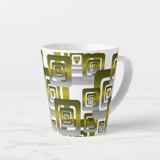 Activate My Heart Pattern Silver Milchtasse (Rechte Ecke)