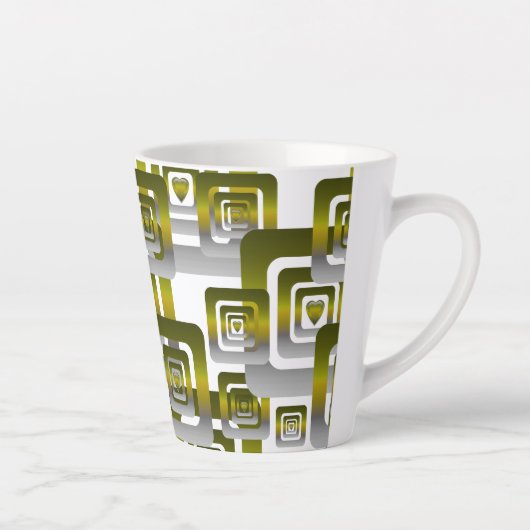 Activate My Heart Pattern Silver Milchtasse (Rechts)