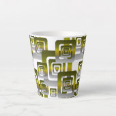 Activate My Heart Pattern Silver Milchtasse (Vorderseite)