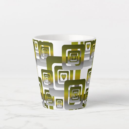 Activate My Heart Pattern Silver Milchtasse (Vorderseite)