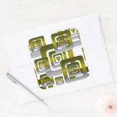 Activate My Heart Pattern Silver Quadratischer Aufkleber (Umschlag)