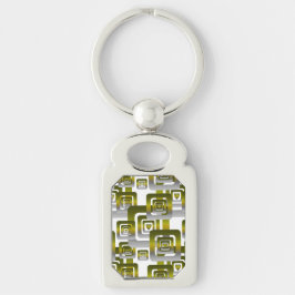 Activate My Heart Pattern Silver Schlüsselanhänger