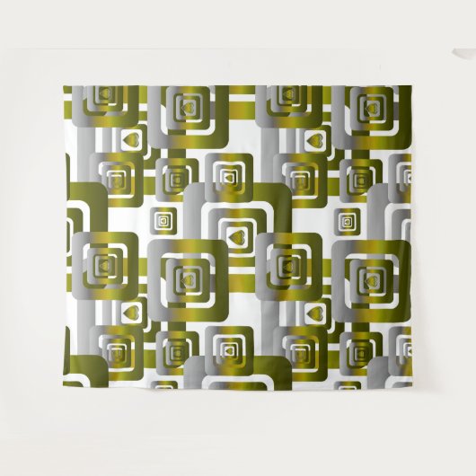 Activate My Heart Pattern Silver Wandteppich (Vorderseite (Horizontal))