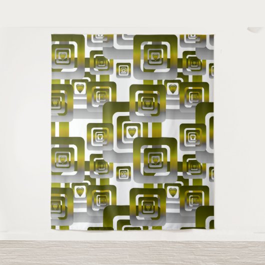 Activate My Heart Pattern Silver Wandteppich (Vorderseite)