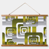 Activate My Heart Pattern Silver Wandteppich Mit Holzrahmen (Vorne)