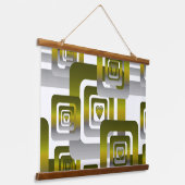 Activate My Heart Pattern Silver Wandteppich Mit Holzrahmen (Gewinkelt)