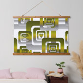 Activate My Heart Pattern Silver Wandteppich Mit Holzrahmen (Schlafzimmer)