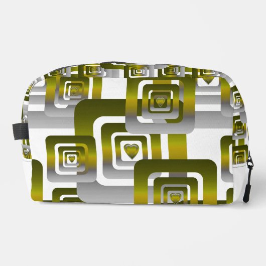 Activate My Heart Pattern Silver Waschbeutel (Vorderseite)