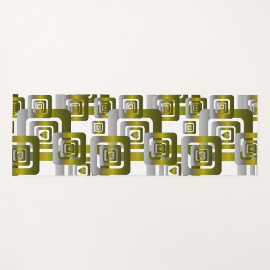 Activate My Heart Pattern Silver Yogamatte (Vorderseite (Horizontal))