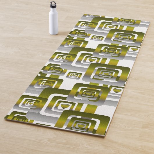 Activate My Heart Pattern Silver Yogamatte (Beispiel)