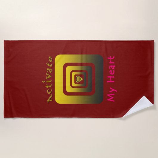 Activate My Heart Strandtuch (Vorderseite)