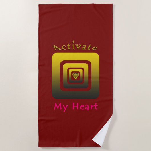 Activate My Heart Strandtuch (Vorderseite)