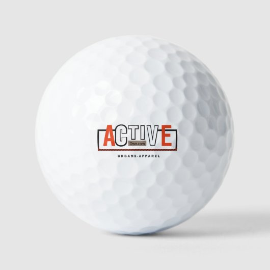 Active Mode On – Stay Fit Stay Moving Design Golfball (Vorderseite)