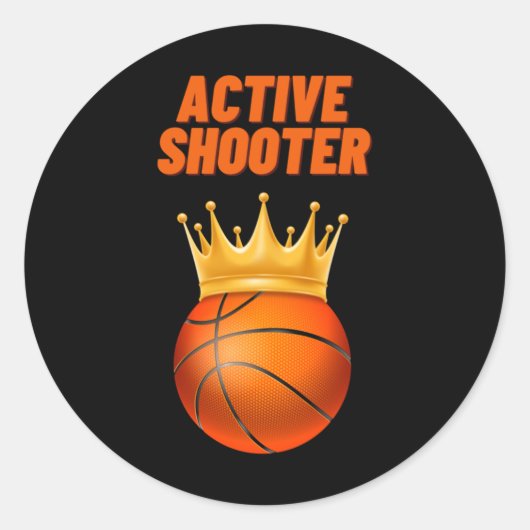 Active Shooter Basketball 7 Runder Aufkleber (Vorderseite)