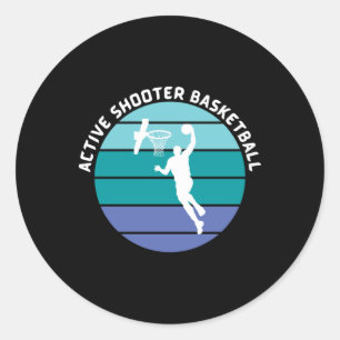 Active Shooter Basketball 9 Runder Aufkleber