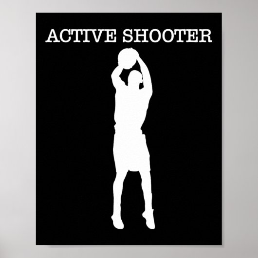Active Shooter Bysketbyll Lovers Poster (Vorne)