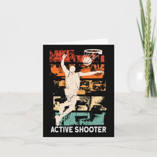 Active Shooter Fun Bysketbyll Sarcasm Karte (Vorderseite)