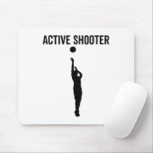 Active Shooter Sketch Funny Sport Lover Spaß Mousepad (Mit Mouse)