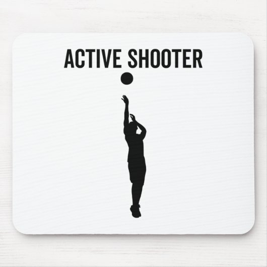 Active Shooter Sketch Funny Sport Lover Spaß Mousepad (Vorne)