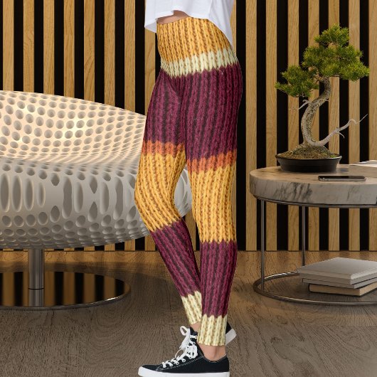 Active Women Knit Blanket Texture Graphic Pattern Leggings