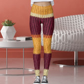 Active Women Knit Blanket Texture Graphic Pattern Leggings