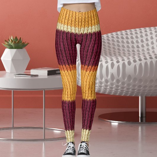 Active Women Knit Blanket Texture Graphic Pattern Leggings
