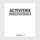 Activities coordinator aufkleber (Blatt)