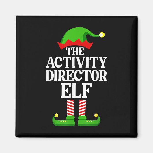 Activity Director Elf Family Matching Group Funny Magnet (Vorne)