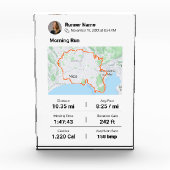 Activity Runner Tasse GPX Datenplakette Fotoblock (Vorderseite)