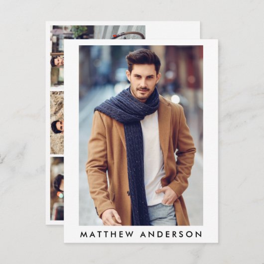 Actor Model 4 Foto Comp Card - Postkartengröße WT Postkarte (Vorne/Hinten)