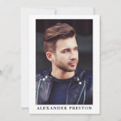 Actor Model Comp Card Zed Card 7 Foto 2 Seite 12x1 Einladung (Vorderseite)