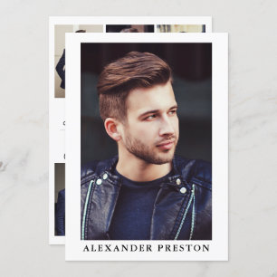 Actor Model Comp Card Zed Card 7 Foto 2 Seite 12x1 Einladung