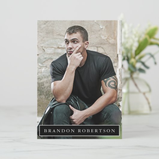 Actor Model Comp Zed Card 12x18 | 2 Sieben 5 Foto Einladung (Stehend Vorderseite)