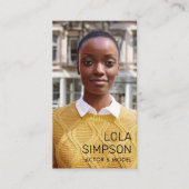 Actor Model Entertainment Berufliches Foto Visitenkarte (Vorderseite)