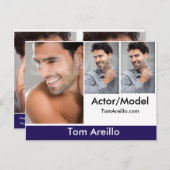 Actor & Model Headshot Comp Postcard 2-seitig Postkarte (Vorne/Hinten)