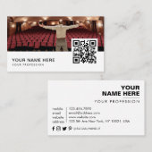 Actor Model QR Code Business Car Visitenkarte (Vorne/Hinten)