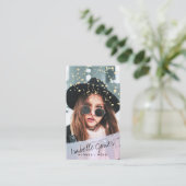 Actor Model Singer Dancer Foto Business Card Visitenkarte (Stehend Vorderseite)