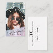 Actor Model Singer Dancer Foto Business Card Visitenkarte (Vorne/Hinten)