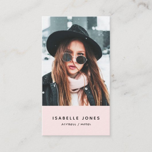 Actor Model Singer Dancer Foto Business Card Visitenkarte (Vorderseite)