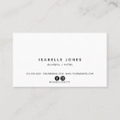 Actor Model Singer Dancer Pink Foto Business Card Visitenkarte (Rückseite)