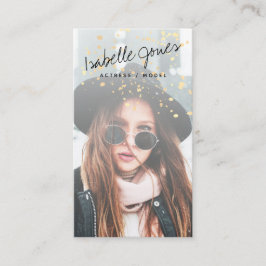 Actor Model Singer Dancer Pink Foto Business Card Visitenkarte