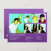 Actor & Model Violet Headshot Comp Postkarte (Vorne/Hinten)