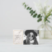 Actor Model White Marble Foto Business Card Visitenkarte (Stehend Vorderseite)