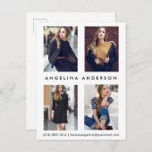 Actor Modell 4 Foto Comp Card Postkarte (Vorne/Hinten)