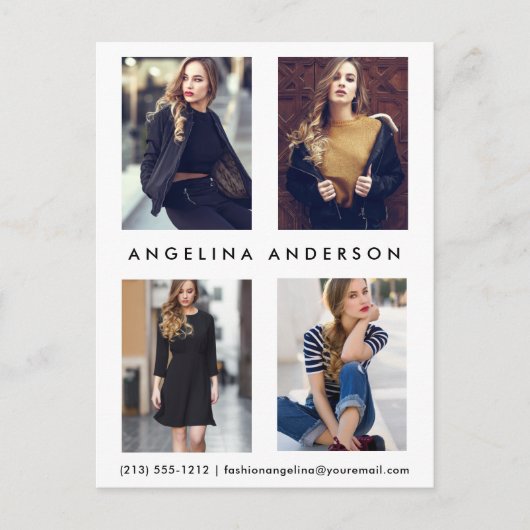 Actor Modell 4 Foto Comp Card Postkarte (Vorderseite)